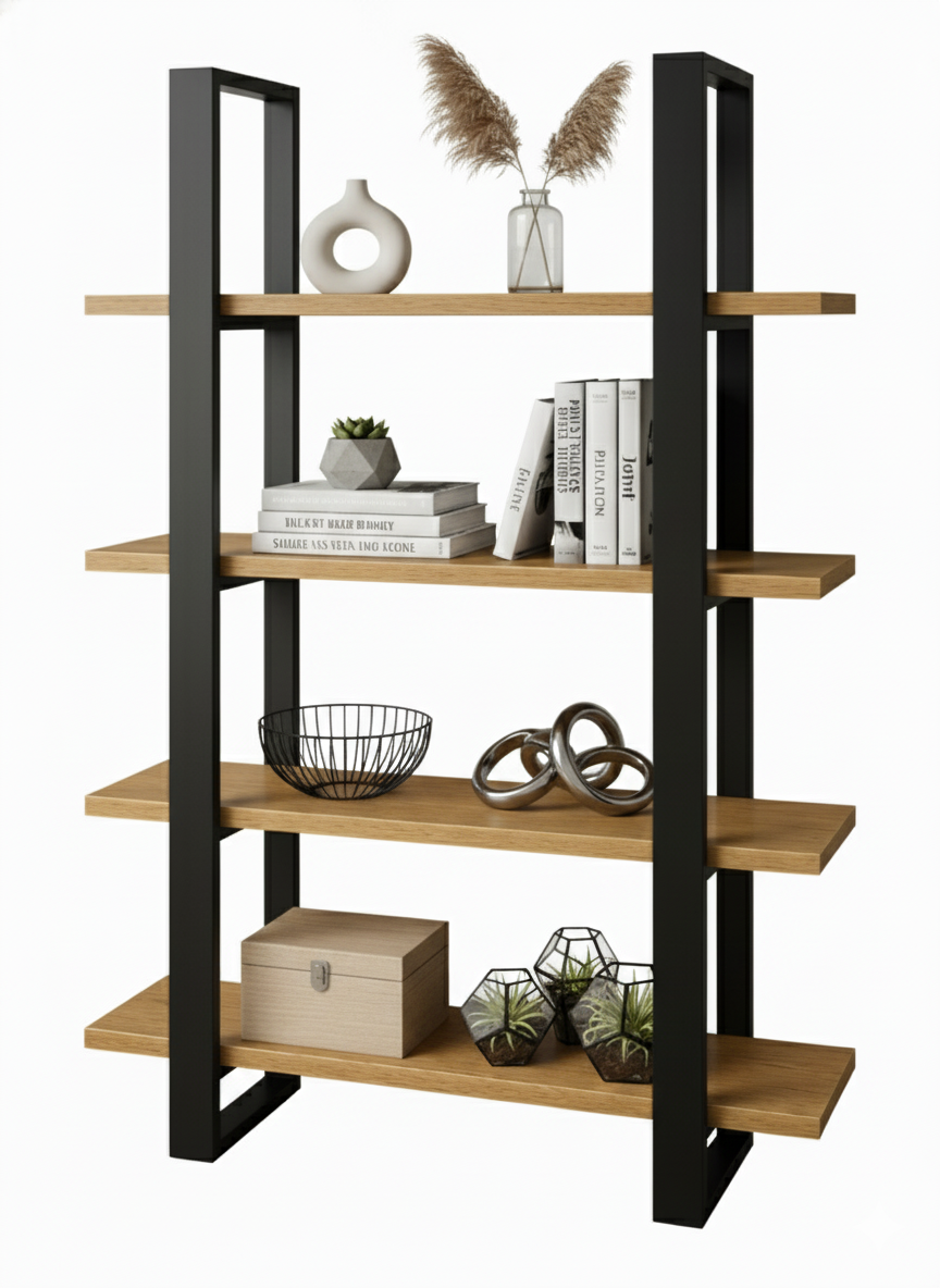 Regał biurowy loft 80 cm – Dąb craft złoty polkowelove.pl